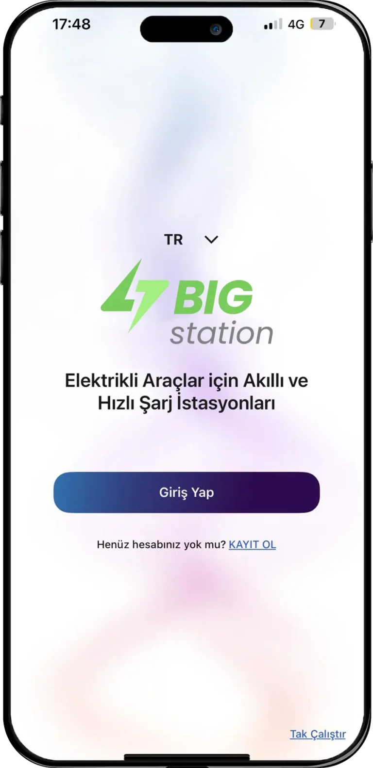 BIG Station mobil uygulama ekran 1