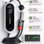 BIGstation 22kW Taşınabilir Akıllı EV AC Şarj Cihazı Wi-Fi Destekli (8 Metre) – 5. görsel