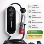 BIGstation 22kW Taşınabilir Akıllı EV AC Şarj Cihazı Wi-Fi Destekli (8 Metre) – 4. görsel