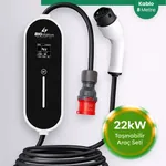 BIGstation 22kW Taşınabilir Akıllı EV AC Şarj Cihazı Wi-Fi Destekli (8 Metre) – 1. görsel