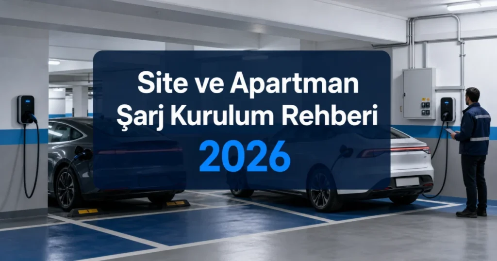 Apartman ve Sitelerde Şarj İstasyonu Kurulumu: İzinler ve Süreç 3 Site otoparkında elektrikli araçlara bağlı ortak kullanımlı şarj istasyonları